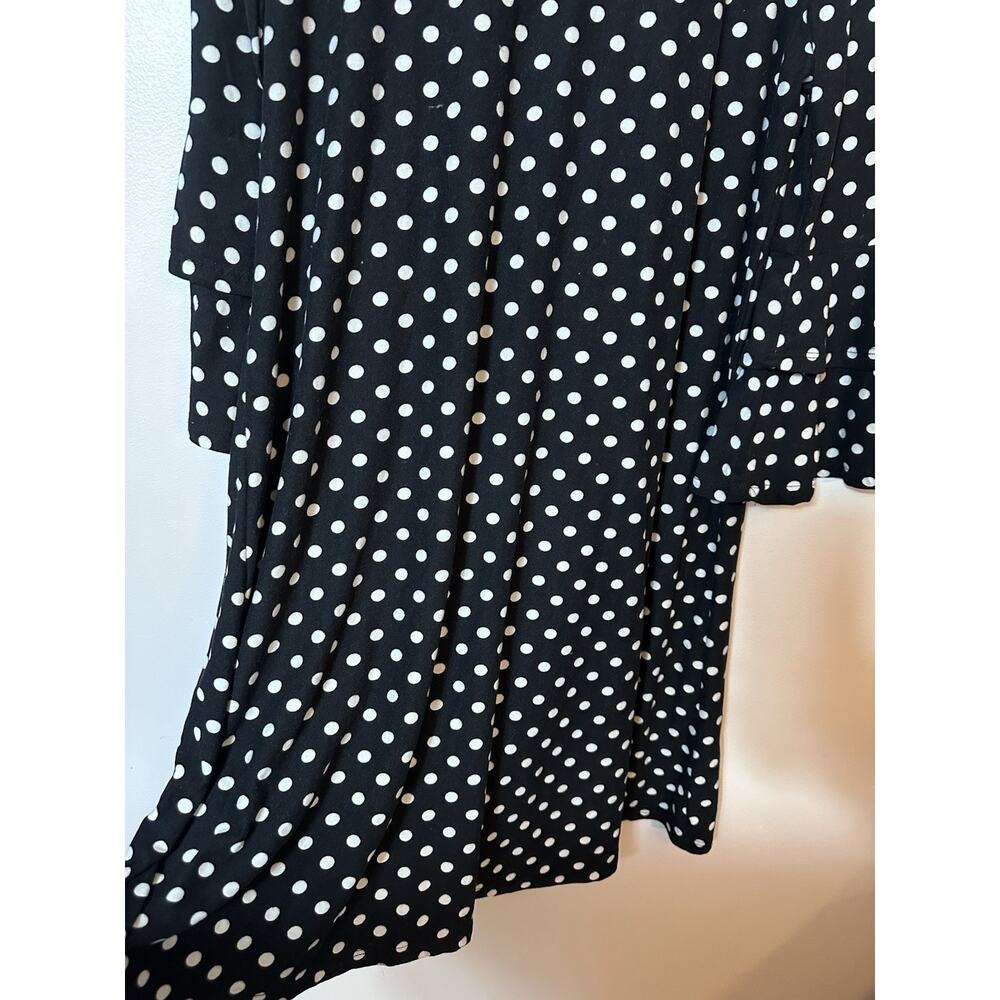 Harlowe Rose Women’s Dress Med M Black White Polka Dot Babydoll Bell Lace Goth - Picture 8 of 10